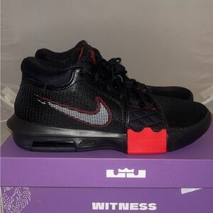 Nike Black and Red Athletic Shoes